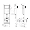 Stelaż podtynkowy WC (wąski)  Fix-Frame Narrow