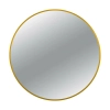 Lustro niepodświetlane okrągłe CORINA Złoty kolor 80 cm rama aluminiowa