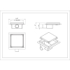 Odpływ kwadratowy chrom 15x15 cm BASIC Square Drain Inox