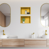 Półka wnękowa ze stali nierdzewnej złota 30x20x10 cm WALL-BOX ONE Gold
