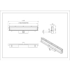 Odpływ liniowy ścienny czarny 80 cm BASIC Wall Black