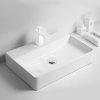 Korek umywalkowy mosiężny Klik Klak bez przelewu Ceramiczny biały model 6