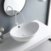Umywalka nablatowa ceramiczna z czarnym przelewem MAYA