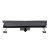 Odpływ liniowy ścienny czarny 80 cm BASIC Wall Black