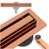 Odpływ liniowy różowo złoty wąski rose gold 90 cm BASIC S&L