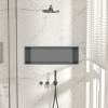 Półka wnękowa ze stali nierdzewnej 60x20x10 cm WALL-BOX ONE Ciemnoszara