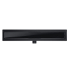 Odpływ liniowy z panelem szklanym czarnym 80 cm BASIC Black Glass