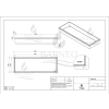 Półka wnękowa łazienkowa prysznicowa bezramkowa biała 90x30x10 cm