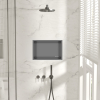Półka wnękowa ze stali nierdzewnej 30x20x10 cm WALL-BOX ONE Ciemnoszara