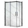 Kabina prysznicowa rozsuwana Rio - BLACK 90x100 cm