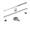 Odpływ liniowy wąski podłogowy lustrzany chrom 70 cm BASIC S&L
