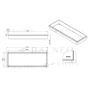 Półka wnękowa bezramkowa Gun Metal 90x30x10 cm WALL-BOX NO RIM