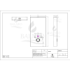Stelaż natynkowy WC szklany czarny Fix-Frame Glass Black