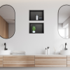 Półka wnękowa ze stali nierdzewnej czarna 30x20x10 cm WALL-BOX ONE Black