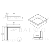 Półka wnękowa bezramkowa Ciemnoszara 30x30x10 cm WALL-BOX NO RIM