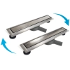 Odpływ liniowy 90 cm z obrotowym syfonem dwustronny chrom 360 Drain 2w1