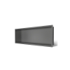 Półka wnękowa ze stali nierdzewnej 45x20x10 cm WALL-BOX ONE Ciemnoszara