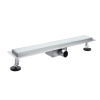 Maskownica do odpływu ze szklanym panelem białym 80 cm BASIC White Glass