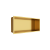 Półka wnękowa ze stali nierdzewnej złota 45x20x10 cm WALL-BOX ONE Gold