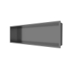 Półka wnękowa ze stali nierdzewnej 60x20x10 cm WALL-BOX ONE Ciemnoszara