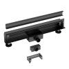 ODPŁYW LINIOWY ŚCIENNY CZARNY 60CM STAL NIERDZEWNA Z SYFONEM