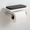 Uchwyt na papier z półką na telefon QUBE - CHROM