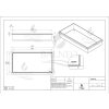 Półka pod prysznic wnękowa bezramkowa INOX 60x30x10 cm