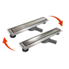 Odpływ liniowy z obrotowym syfonem stal 80 cm BASIC 360 Drain Inox