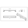 Odpływ liniowy z panelem dekoracyjnym One Strip 80 cm BASIC Decor Inox