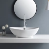 Umywalka nablatowa ceramiczna z czarnym przelewem MAYA