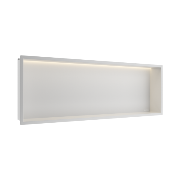 PÓŁKA WNĘKOWA Z OŚWIETLENIEM LED Z PODŚWIETLENIEM BIAŁY 30x90x10 cm