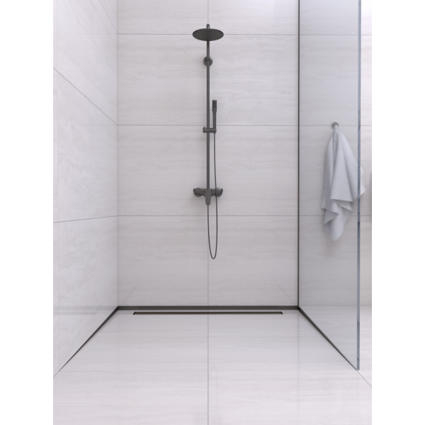 Listwa spadkowa podłogowa prawa 120 cm czarna