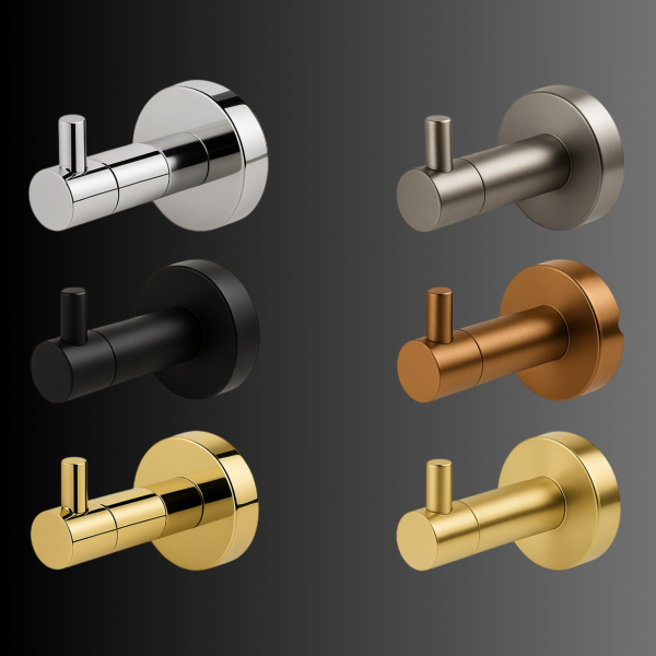 WIESZAK ŁAZIENKOWY HACZYK DO ŁAZIENKI NA RĘCZNIKI  QUBE model 1 MIEDZIANY