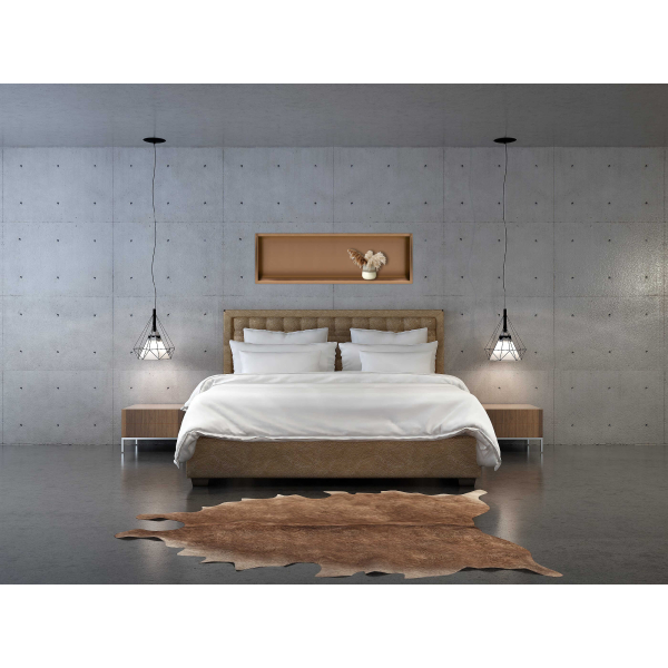 Półka pojedyncza wnękowa prysznicowa miedziana 90x30x10 cm