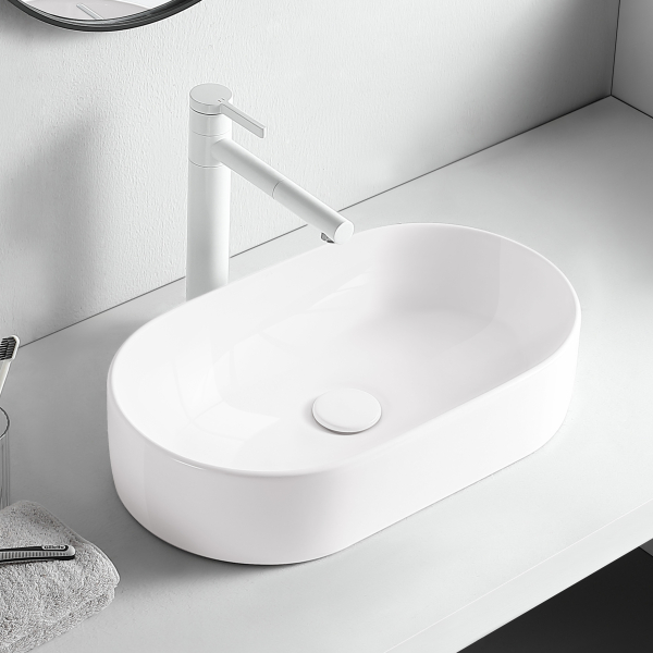 Umywalka nablatowa ceramiczna NAIA