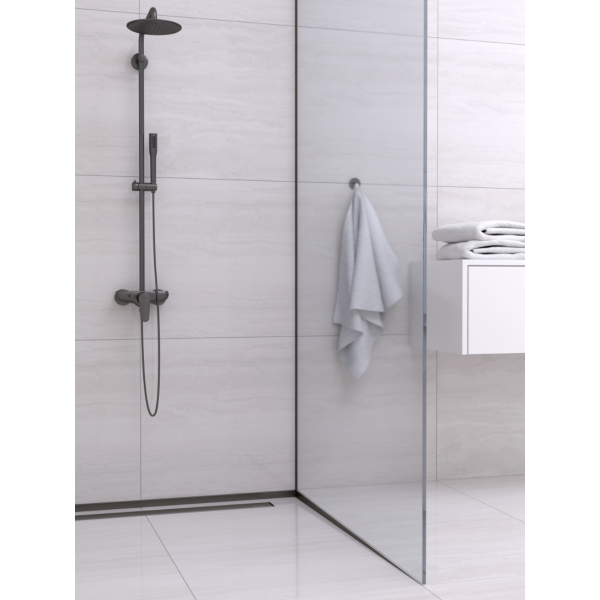 Listwa spadkowa podłogowa prawa 120 cm czarna