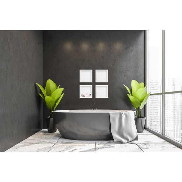 Półka prysznicowa pojedyncza biała 30x30x10 cm WALL-BOX ONE White