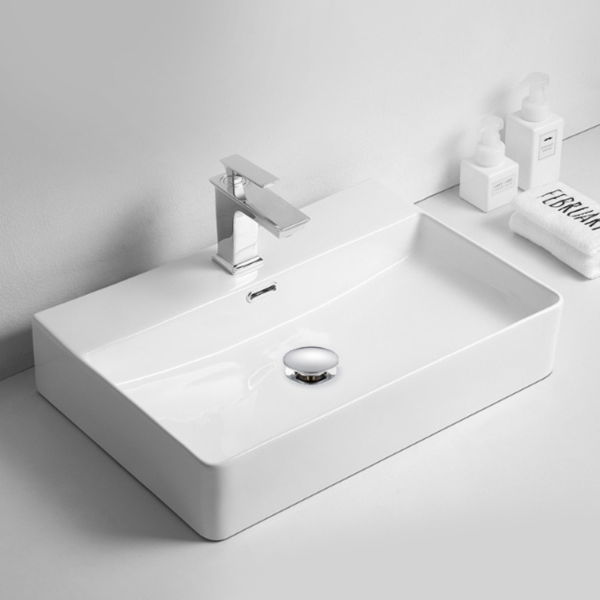 Korek umywalkowy mosiężny Klik Klak z przelewem Chrom model 3