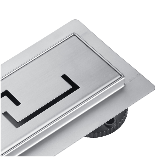 Odpływ liniowy z panelem dekoracyjnym Maze 100 cm BASIC Decor Inox