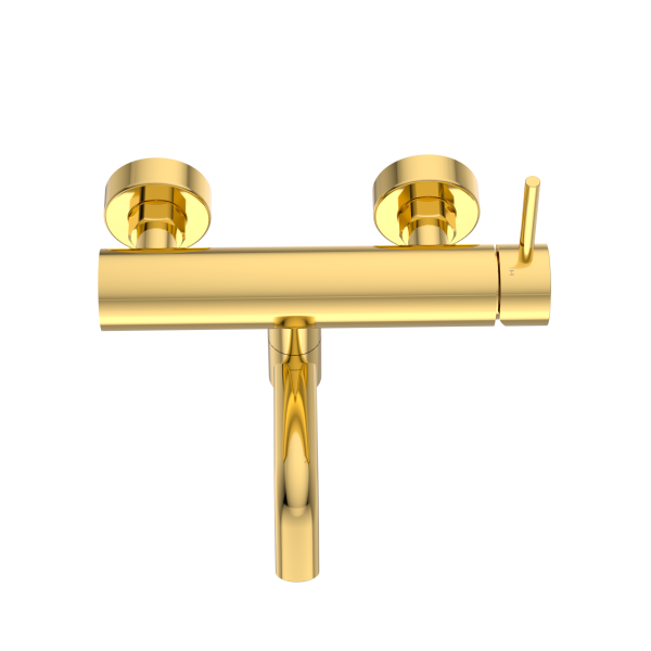 Bateria wannowa stal nierdzewna nowoczesna ZŁOTY POŁYSK