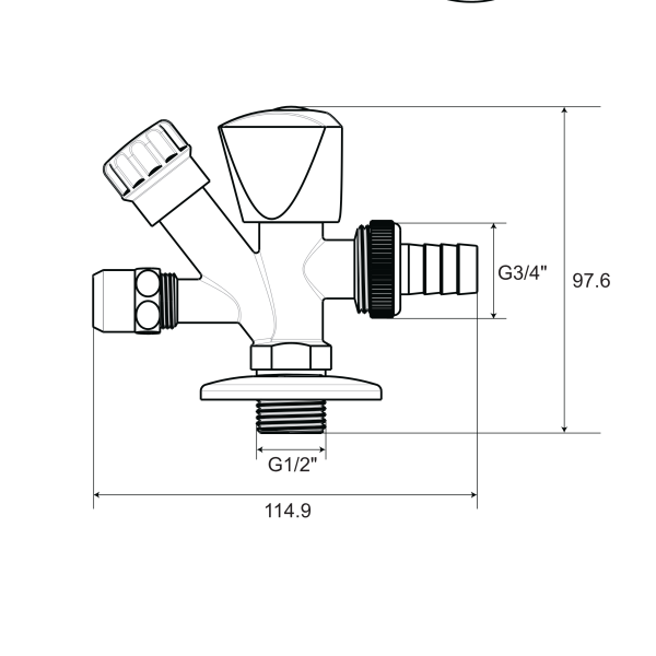 Zawór kombinowany model 4 z gwintem 1/2