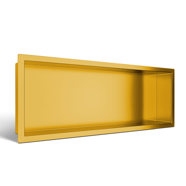 Półka wnękowa prysznicowa ze stali nierdzewnej złota 60x20x10 cm