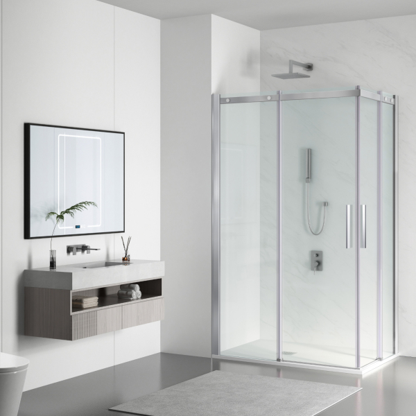 Kabina prysznicowa rozsuwana Rio - CHROM 80x100 cm