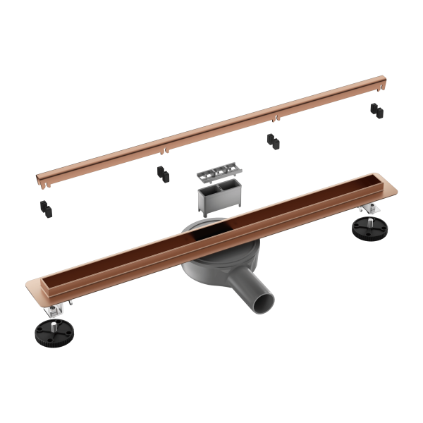 Odpływ liniowy 80 cm miedziany Slim&Low ProLine