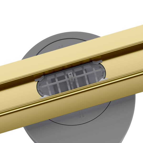 Odpływ liniowy podłogowy wąski złoty 70 cm BASIC S&L