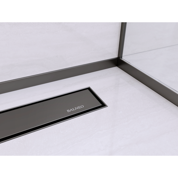 Listwa spadkowa podłogowa lewa 120 cm czarna