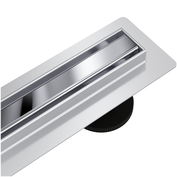 Odpływ liniowy wąski slim lustrzany chrom 90 cm BASIC S&L