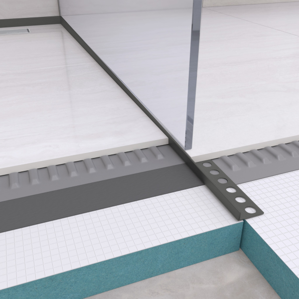 Listwa spadkowa podłogowa prawa 120 cm Ciemnoszara