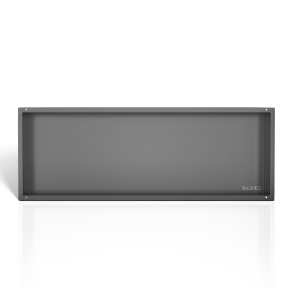 Półka wnękowa bezramkowa Gun Metal 90x30x10 cm WALL-BOX NO RIM