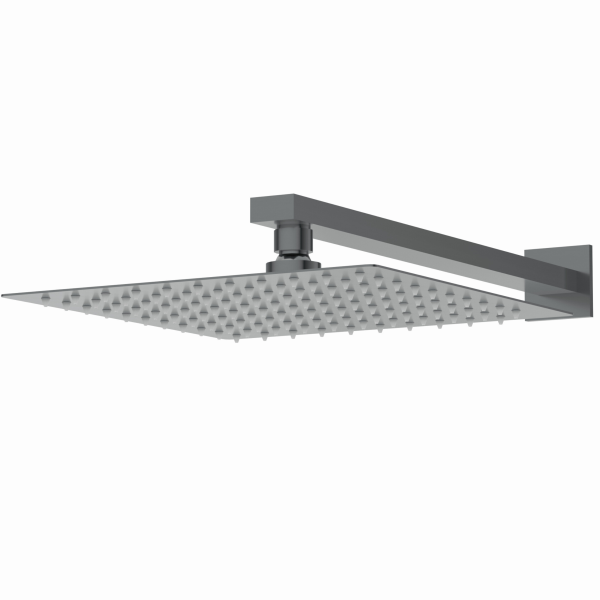 Deszczownica prysznicowa nowoczesny design stal nierdzewna CIEMNOSZARA KWADRATOWA